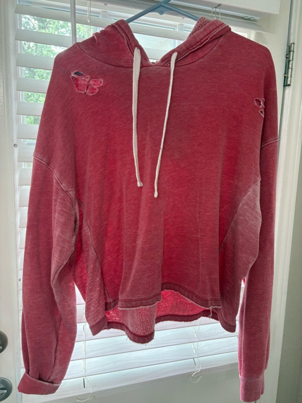 Colsie Washed Rose Pink Pullover Hoodie